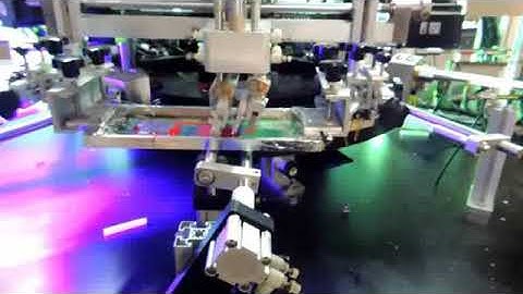 s2m clamp  2 color automatic carousel screen printing machine