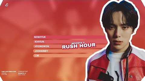 MONSTA X - Rush Hour || Line Distribution(Color Coded) | 몬스타엑스