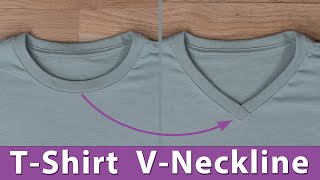 How to Alter a TShirt to Create a V Neckline