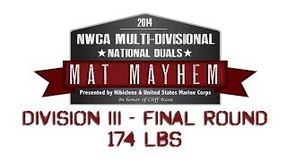 174 Landon Williams v Sebastian Gardner - 2014 NWCA Multi-Divisional Duals - D3