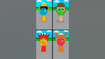 Sprunki Incredibox Garnold, Tunner, Oren, Raddy with Bubble Gum #sprunki #sprunkiincredibox #shorts