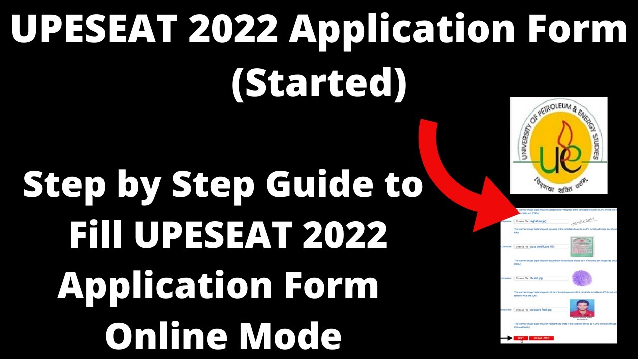 UPESEAT 2022 Application Form (Started) - How to Fill UPESEAT 2022 Application Form  Online mode