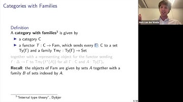 Niels van der Weide, The internal languages of univalent categories