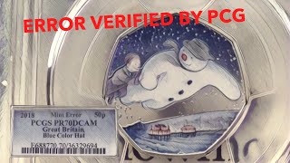 Snowman Error Verified by PCGS | Blue Hat Error Royal Mint