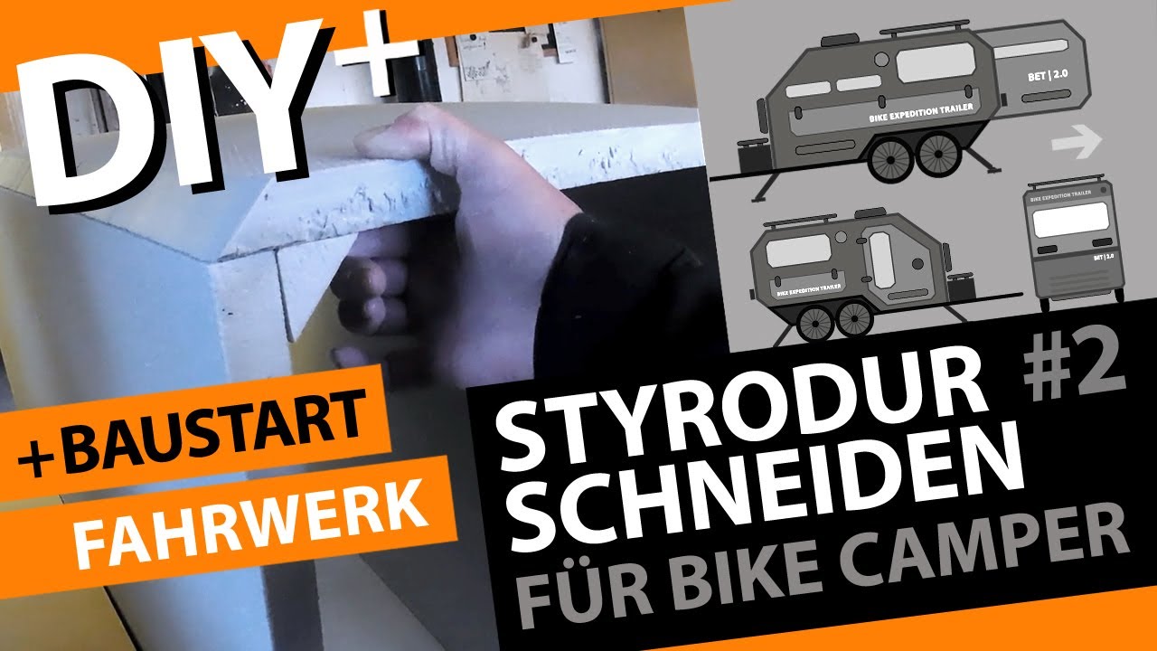 Резка из стиродура для велосипедного кемпера своими руками