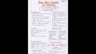 Some Basic Concepts of Chemistry Class 11 Notes | Matter, Properties & States of Matter | NEET/JEE