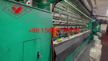 Hay bale net wrap knitting machine production line