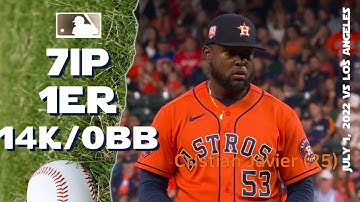 Cristian Javier (25) 14K game  | July 1, 2022 | MLB highlights