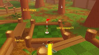 Redwood map, but we only use 100 power?! | Roblox Super Golf feat. seag