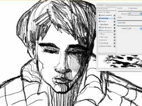  Drawing  Photoshop  brushes  Charcoal Pencil 6B YouTube