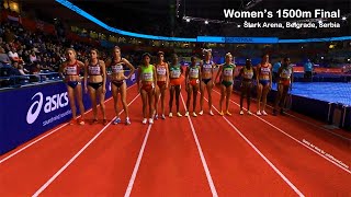 Women's 1500m Final. Štark Arena, Belgrade, Serbia. PM Session. Day 2 of 3. March 19, 2022.