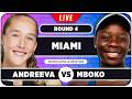 ANDREEVA Vs MBOKO WTA Miami 2026 LIVE Tennis Watchalong