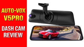 AutoVox V5 Pro Mirror Dash Cam DIRECT MOUNT Review (OEM Look, GPS, Park Mode, Park Assist, 10')