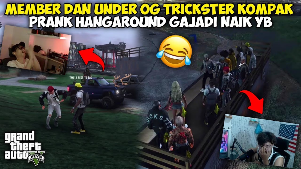 BIKIN NGAKAK‼️HANGAROUND TRICKSTER DIKERJAIN MEMBER 😂 || GTA V ROLEPLAY 