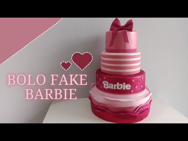 Festejante - Criações em EVA - Bolo Fake Barbie