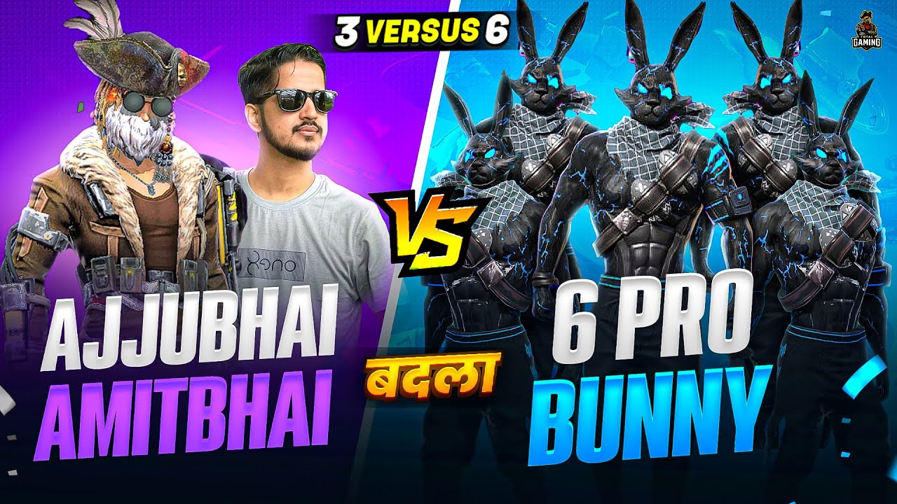 BADLA TIME6 PRO BLACK BUNNY BUNDLE VS AJJUBHAI AND AMITBHAI BEST CS FF GAMEPLAY  GARENA FREE FIRE