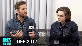 Timothée Chalamet & Armie Hammer on the Sex Scene In 'Call Me By Your Name' | #TIFF17 | MTV News