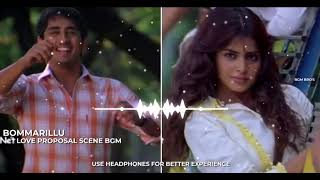 #BOMMARILLU LOVE PROPOSAL SCENE BGM | Bommarillu BGM | Devi Sri Prasad Bgms | #Siddharth, #Genelia
