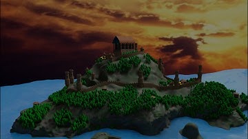 Blender 3D speed modeling Castle