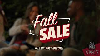 Spec's Fall SALE | Discounts on Liquor, Wine, Beer & Food! Through 10/31