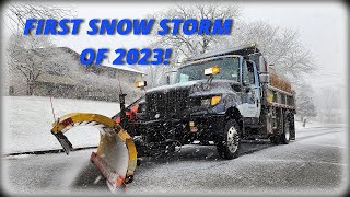 Snow Plowing For The First Snow Storm Of 2023!