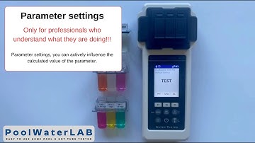 PoolWaterLAB - Ultimate Pool Water Tester - Parameter adjustment