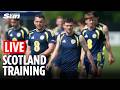 Scotland training ahead of World Cup game against Morocco