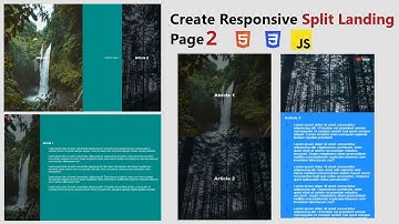 Responsive Split Landing Page part 2 | HTML CSS JavaScript