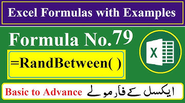 Excel Formula RANDBETWEEN Function