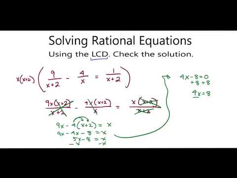 Alg2 9•6 Solving Rational Equations Using LCD C