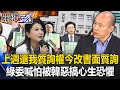 上週「還我質詢權」今改「書面質詢」 綠委林楚茵喊「怕被韓國瑜惡搞心生恐懼」！【關鍵時刻】20240322-2 劉寶傑 林裕豐 吳子嘉 單厚之 黃暐瀚