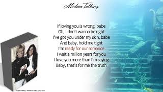 Modern Talking - Atlantis Is Calling ( S.O.S. For Love ) ( Lyrics ) Resimi