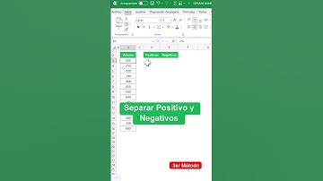 Separar números positivos y negativos con la FUNCIÓN FILTRAR #excel #exceltips #microsoftexcel