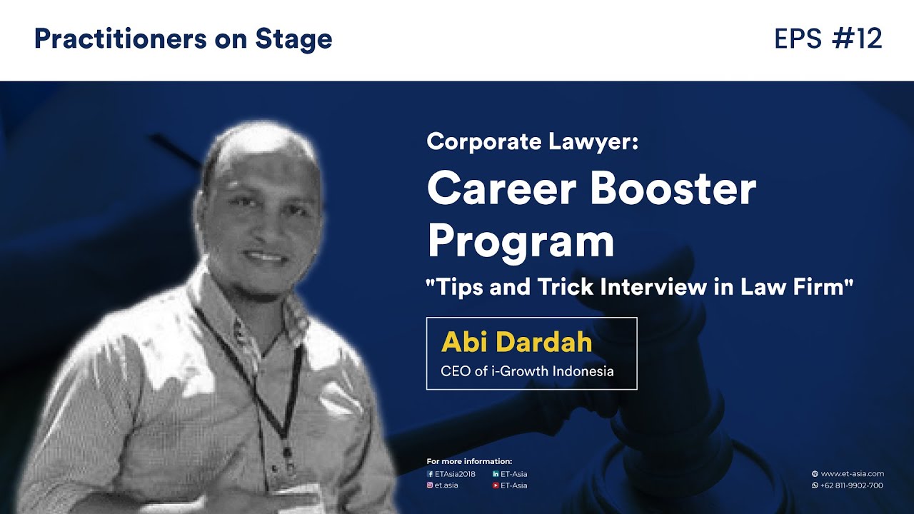 EPS12 POS Corporate Lawyer Career Booster Program "Tips and Trick