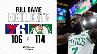 HIGHLIGHTS: Celtics start off the preseason on fire with 114-106 win over the Philadelphia 76ers