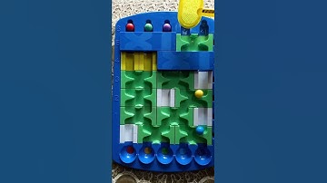 Marble Run Race ASMR | Logic Puzzle & Building Blocks #shorts