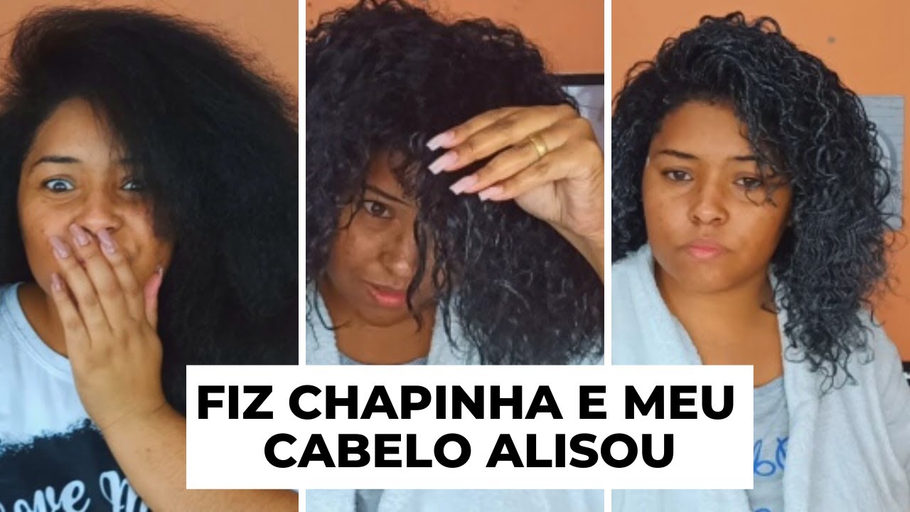 FIZ CHAPINHA NO MEU CABELO CACHEADO E ALISOU MEU CABELO | VOLTANDO AOS ...