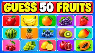 Guess the Fruit in 3 Seconds 🍒 | 50 Different Types of Fruits
