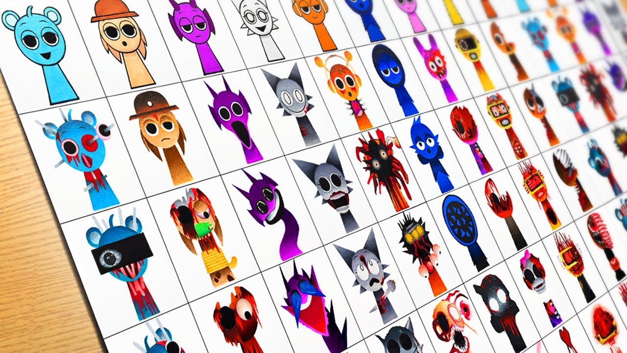 Drawing All Incredibox Sprunki : Phase 1/Phase 2/Phase 3/Phase 4/Phase ...