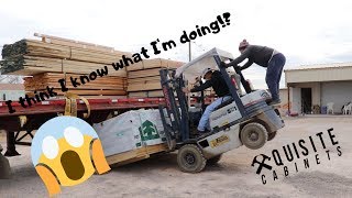 : Unloading Material With My Neighbors Forklift