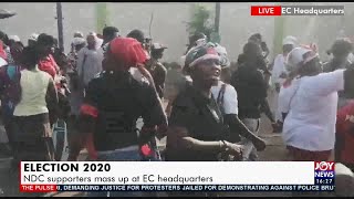 Election 2020: NDC supporters mass up at EC headquarters - The Pulse on JoyNews (10-12-20) screenshot 5