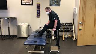 Standing Hamstring Stretch with Balance Assistance