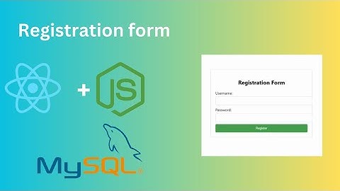 Connect React with Nodejs/Express & MySQL |Store Registration form Data in Database Part-1 Hindi