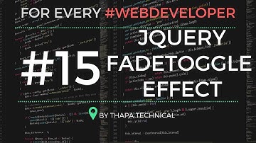 jQuery Tutorial in Hindi #15: jQuery fadeToggle Method in Hindi