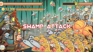 Swamp Attack New All Bosses Max Level Weapon & Max Level Defense screenshot 4