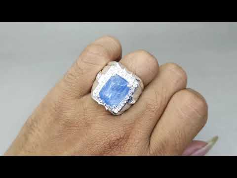 Di jual Batu Blue Safir Ceylon Srilangka Ster Cincin Permata Asli (Kode 1447) Kode Barang : 1447 Nam. 