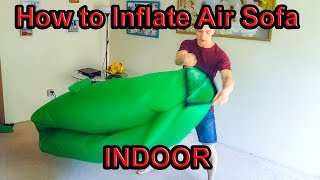 How to Inflate Air Lounger, Lazy Bag, Inflatable Sofa INDOOR