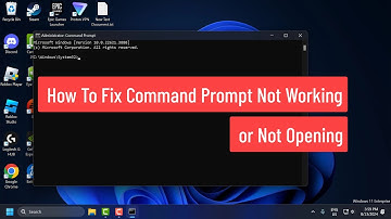 How to Fix Command Prompt (Cmd) Not Working or Not Opening in Windows 10/11