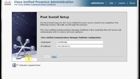 1-2 Cisco Unified Presence Server CUPS8 initial setup CCIE Voice Lab