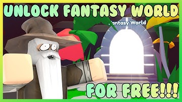 HOW TO "UNLOCK THE FANTASY WORLD FOR FREE" IN TAPPING SIMULATOR l ROBLOX